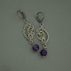 Kolczyki z ametystami, wire wrapping
