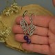 Kolczyki z ametystami, wire wrapping