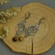 Kolczyki tygrysie oko, wire wrapping