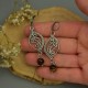 Kolczyki tygrysie oko, wire wrapping