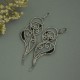 Długie unikatowe kolczyki czarny agat, wire wrapping