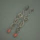 Kolczyki kwarc malinowy, wire wrapping