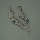 Kolczyki kwarc niebieski, wire wrapping