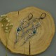 Kolczyki kwarc niebieski, wire wrapping