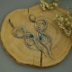 Kolczyki kwarc niebieski, wire wrapping