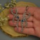 Kolczyki kwarc niebieski, wire wrapping