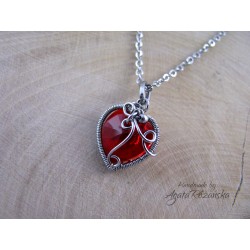 Wisiorek serce Swarovski Light Siam