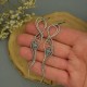 Długie kolczyki, apatyt i topaz, wire wrapping