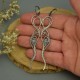 Długie kolczyki, apatyt i topaz, wire wrapping
