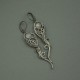 Kolczyki kamień księżycowy wire wrapping