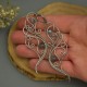 Długie unikatowe kolczyki niebieskie labradoryty wire wrapping