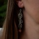 Kolczyki kwarc malinowy, wire wrapping