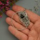 Wisiorek koło obsydian złocisty, wire wrapping, kółko