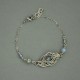 Bransoletka niebieski labradoryt, wire wrapping
