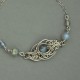 Bransoletka niebieski labradoryt, wire wrapping