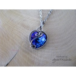 Wisiorek serce Swarovski Light Siam