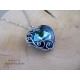 Wisiorek serce Swarovski Heart Bermuda Blue 28mm
