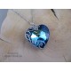 Wisiorek serce Swarovski Heart Bermuda Blue 28mm