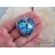 Wisiorek serce Swarovski Heart Bermuda Blue 28mm