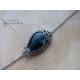 Bransoletka labradoryt, wire wrapping, stal chirurgiczna