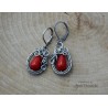 Kolczyki z Koralem czerwonym, wire wrapping