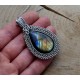 Wisior Labradoryt, wire wrapping