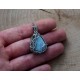 wisiorek larimar, wire wrapping