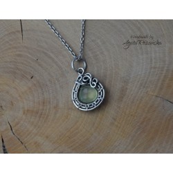 Wisiorek Kryształ górski, wire wrapping