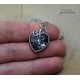 Wisiorek serce Swarovski Silver Night, wire wrapping, stal chirurgiczna
