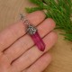 Wisiorek talizman różowy kryształ górski barwiony