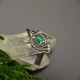 Mini pierścionek regulowany zielony agat