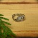 Mini pierścionek regulowany kamień księżycowy, wire wrapping