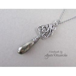 Wisiorek z Pirytem, wire wrapping