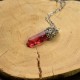 Wisiorek talizman czerwony kryształ górski barwiony