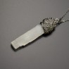 Duży wisiorek talizman selenit wire wrapping