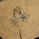 Minimalistyczne kolczyki kwiaty z drutu, wire wrapping