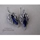Kolczyki Lapis Lazuli, wire wrapping