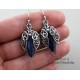 Kolczyki Lapis Lazuli, wire wrapping