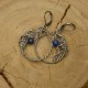 Kolczyki koła lapis lazuli wire wrapping