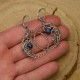 Kolczyki koła lapis lazuli wire wrapping