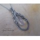Wisiorek Kwarc Różowy, wire wrapping