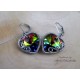 Kolczyki serca Swarovski Vitrail Medium, wire wrapping