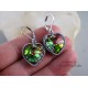 Kolczyki serca Swarovski Vitrail Medium, wire wrapping