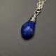 Minimalistyczny naszyjnik kropla lapis lazuli, wire wrapping