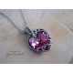 Kolczyki serca Swarovski Vitrail Medium, wire wrapping