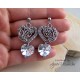 Kolczyki serca Swarovski Crystal Vitrail Light