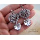 Kolczyki serca Swarovski Crystal Vitrail Light
