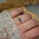 Mini pierścionek turkus, regulowany, wire wrapping