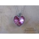 Wisiorek serce Swarovski Rose AB
