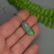 Naszyjnik minimalistyczny talizman niebiesko zielony kryształ górski barwiony